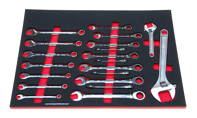 Foam Organizer for 18 Craftsman Wrenches