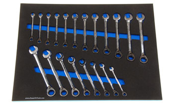 Foam Tool Organizer for 20 GearWrench Reversible Ratcheting Wrenches