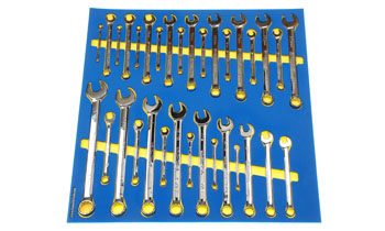 Foam Tool Organizer for 33 Wright Combination Wrenches