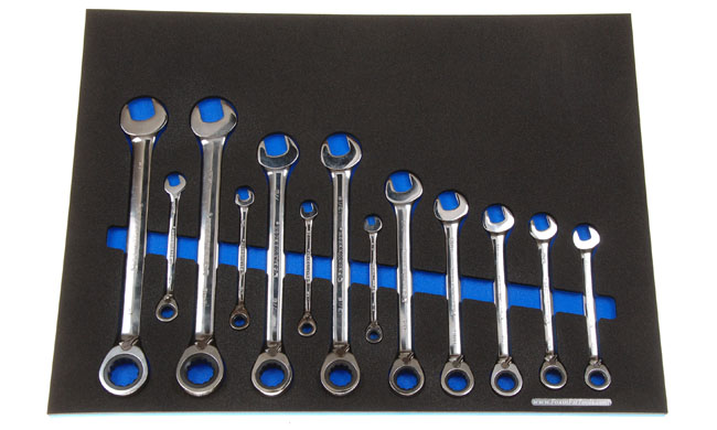 Foam Organizer for GearWrench SAE Reversible Ratcheting Wrenches