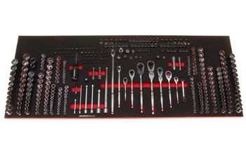 Foam Tool Organizer for 265 Husky Sockets with 7 Ratchets and 88 Additional Tools