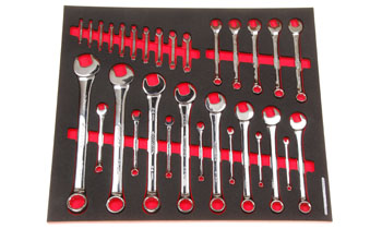 Foam Tool Organizer for 30 Husky Metric Combination and Midget Wrenches