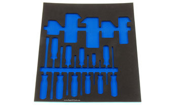 Foam Organizer for 11 Husky Hard Handle Screwdrivers with Hex and Torx Keys