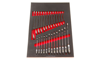 Foam Tool Organizer for 26 Husky Metric Flex-Head and Reversible Ratcheting Wrenches