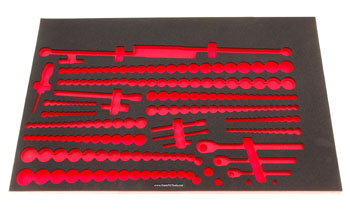 Foam Organizer for 196 Tekton Sockets with 3 Ratchets and 13 Drive Tools
