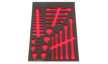 Foam Organizer for 31 Husky Inch Crow Foot, Midget, Flare-Nut, and Box Wrenches
