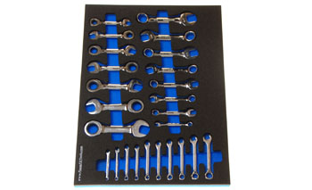 Foam Tool Organizer for 25 Husky Inch Midget and Stubby Wrenches