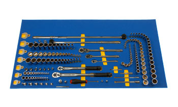 Foam Tool Organizer for 136 Tekton Sockets with 19 Drive Tools and 13 Crow Foot Wrenches
