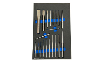 Foam Tool Organizer for 20 Tekton Punches and Chisels