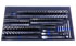 Foam Organizer F-06046-T Designed for Shadowing the Quinn 54-pc 1/4-drive Set, 72-pc 3/8-drive Set, and 83-pc 1/2-drive Master Socket Set Foam Organizer for 194 Quinn Sockets with 3 Ratchets and 12 Drive Tools