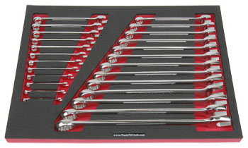 Foam Organizer for 25 Craftsman Metric Combination Wrenches, Fits non-USA Wrenches