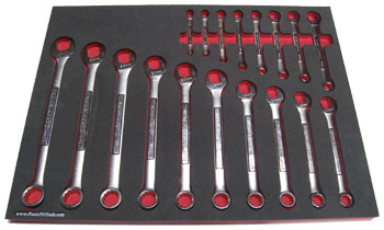 Foam Tool Organizer for 18 Craftsman Metric Combination Wrenches