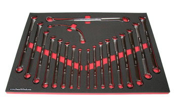 Foam Organizer for 19 Craftsman Inch and Metric Box Wrenches
