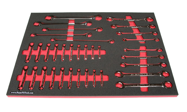 Foam Organizer for 34 Craftsman Flare-Nut, Tappet, and Ignition Wrenches