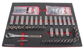 Foam Organizer for 39 Craftsman 1/2-drive Sockets with Ratchet, Extension, and Hex Keys