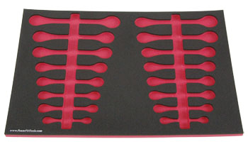 Foam Organizer for 16 Craftsman Reversible Ratcheting Wrenches, Fits non-USA Wrenches