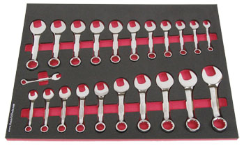 Foam Tool Organizer for 22 Craftsman Full-Polish Stubby Wrenches, Fits non-USA Wrenches