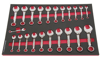 Foam Organizer for 22 Craftsman Full-Polish Stubby Wrenches, Fits non-USA Wrenches