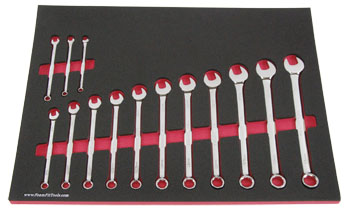 Foam Tool Organizer for 14 Craftsman Metric Full-Polish Combination Wrench Set #2, Fits non-USA Wrenches