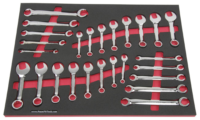 Foam Organizer for 16 Craftsman Stubby Wrenches and 10 Flare-Nut Wrenches