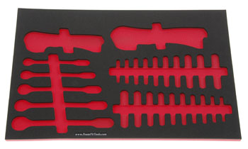 Foam Organizer for 27 Craftsman Extreme Grip Adjustable and Ignition Wrenches