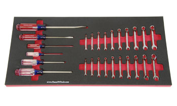 Foam Tool Organizer for 6 Craftsman Screwdrivers and 20 Ignition Wrenches