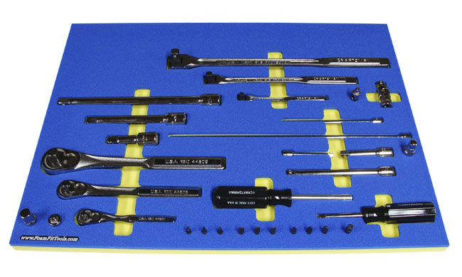 Foam Organizer for Craftsman Ratchets, Extensions, and Drive Tools from the 314-Piece Mechanics Tool Set