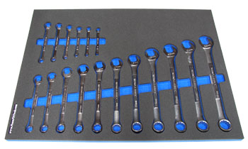 Foam Tool Organizer for 17 Craftsman Metric Combination Wrenches